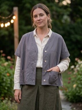 Shannon Passero O/S Oversized Boxy Button-Front Top